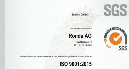 ISO-Zertifikat Ausschnit
